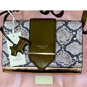 RADLEY LONDON faux snakeskin Crossbody bag.